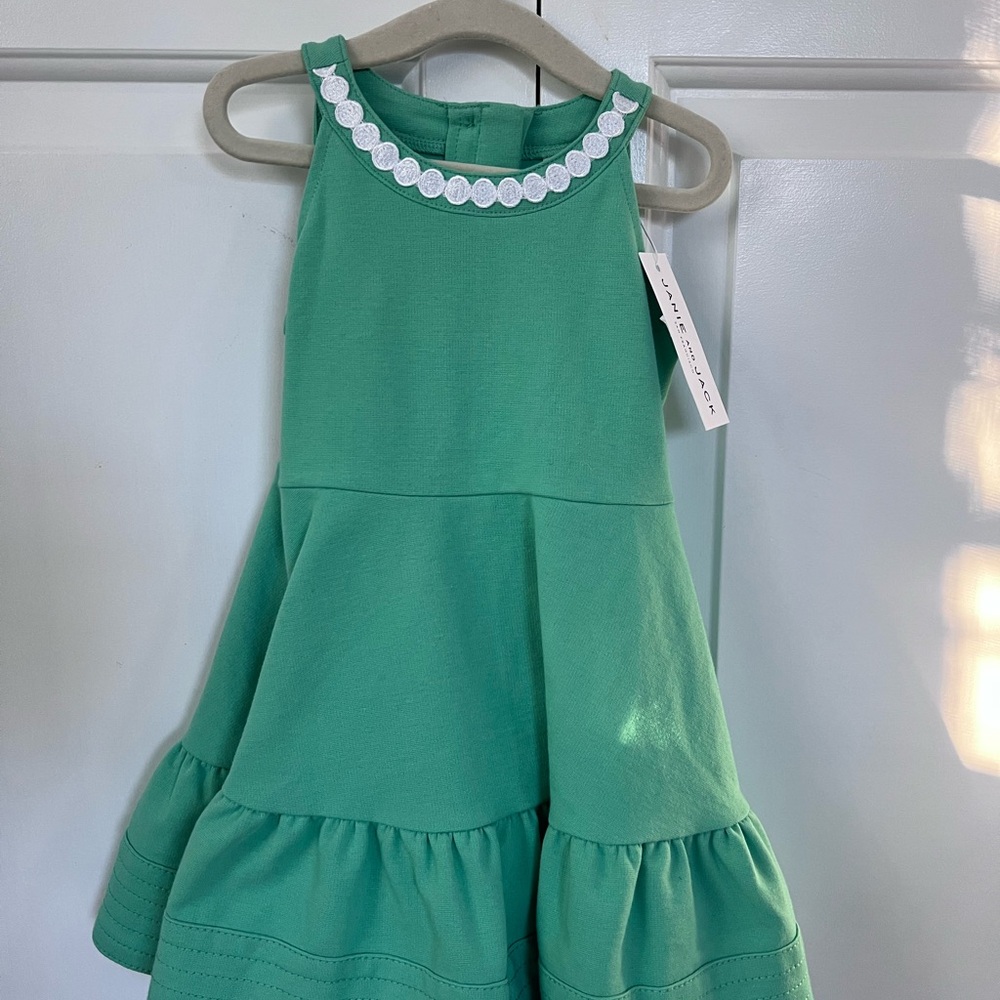 Janie and Jack Mint Green Ruffle Dress